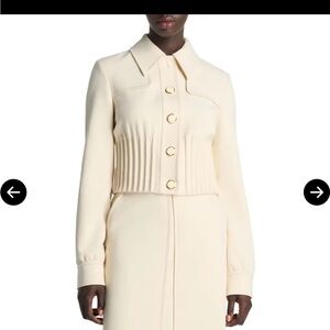 NWT ST. JOHN  Cream Jacket with Gold Accents
